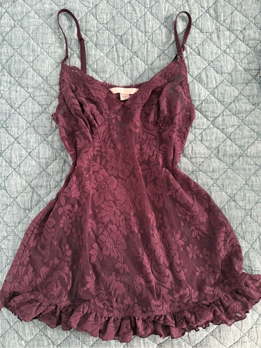 Victoria's Secret Lace Slip Dress in Deep purple